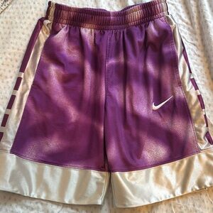 Nike Purple and Cream Athletic Shorts